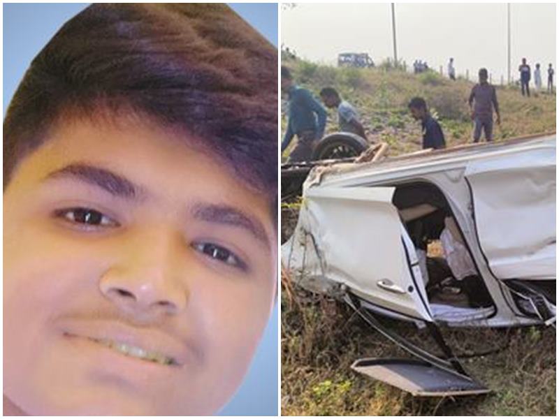 रायपुर में तेज रफ्तार कार खंभे से टकराकर पलटी, युवक की मौत, चार किशोर गंभीर