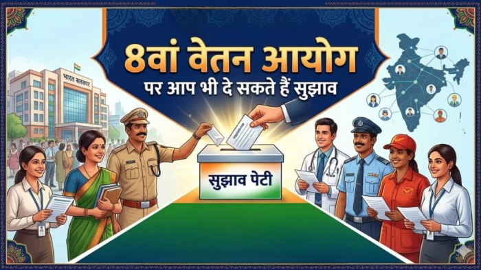 सरकारी कर्मचारियों के लिए खुशखबरी! 8th Pay Commission ने सैलरी और पेंशन पर मांगे सुझाव, आपकी राय तय करेगी वेतन वृद्धि