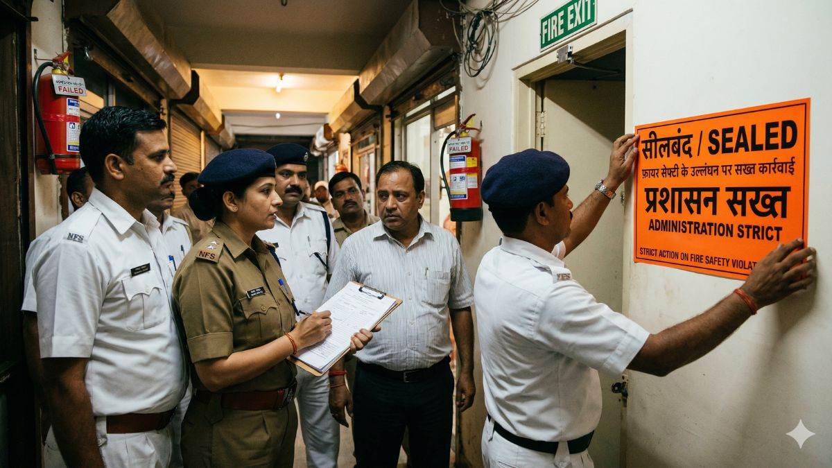 इंदौर में फायर सेफ्टी पर प्रशासन सख्त, 15 दिन की मोहलत खत्म, अब होगी सीलिंग की कार्रवाई