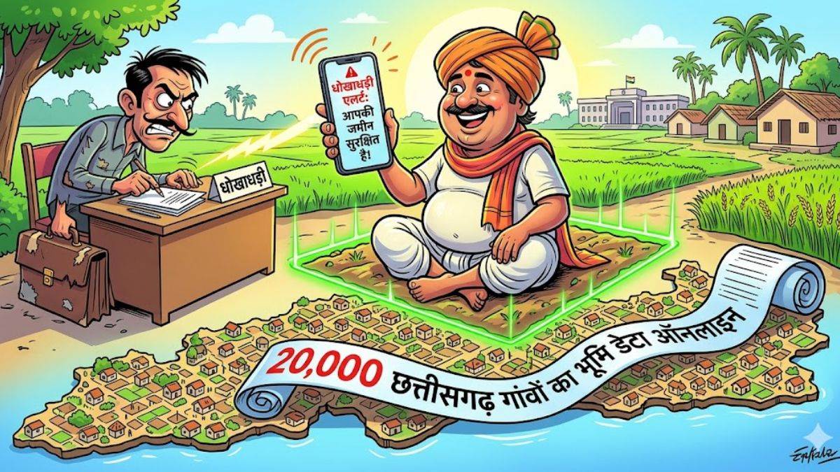 छत्तीसगढ़ सरकार का ऐतिहासिक फैसला, 20 हजार गांवों की भूमि का डाटा ऑनलाइन, धोखाधड़ी की तो मोबाइल पर आएगा अलर्ट