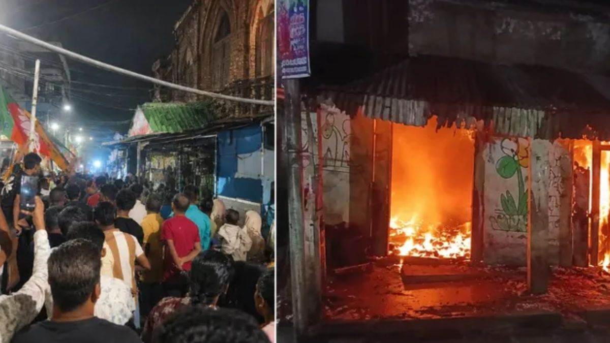 बंगाल में चुनाव के बाद जगह-जगह हिंसा की खबरें, कोलकाता के न्यू मार्केट में TMC ऑफिस पर चला बुल्डोजर