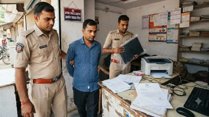 पार्षद के फर्जी लेटरहेड के सहारे जन्म प्रमाण-पत्र, मृत्यु प्रमाण-पत्र, आधार कार्ड बनाने वाला च्वाइस सेंटर संचालक गिरफ्तार
