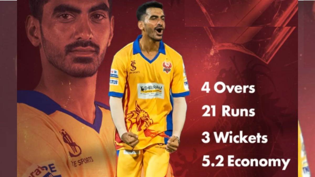 TNPL 2026 में ग्वालियर के निरंकार का धमाकेदार डेब्यू: डिंडीगुल ड्रैगन्स के लिए झटके 3 विकेट, बने ‘प्लेयर ऑफ द मैच’