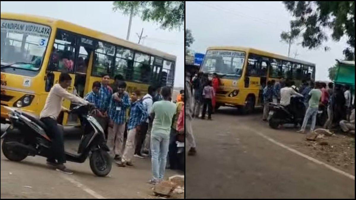 भोपाल में 'जेन-अल्फा' का सड़क पर प्रदर्शन, बस न रुकने से नाराज स्कूली बच्चों ने चौराहे पर रोकी बस