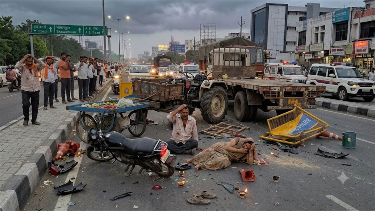 राजस्थान से तेजाजी महाराज की अखंड ज्योत लेकर लौट रहे धार के श्रद्धालुओं की ट्रैक्टर-ट्रॉली को ट्रॉले ने मारी टक्कर, 17 घायल