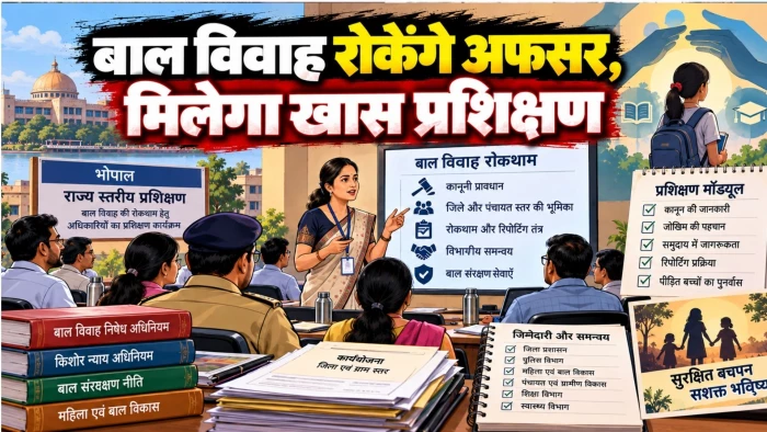 MP में बाल विवाह रोकने जिला से ग्राम स्तर तक अधिकारियों को मिलेगा विशेष प्रशिक्षण, कानून की भी जानकारी दी जाएगी