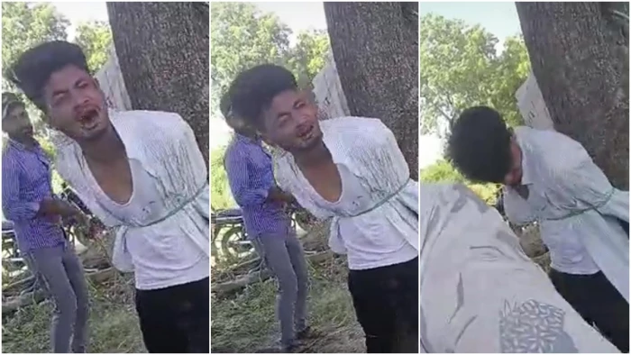 रतलाम जिले में गेस्ट टीचर को पेड़ से बांधकर पीटा, छात्रा को बुलाकर झोपड़ी में ले गया था फिर की छेड़छाड़