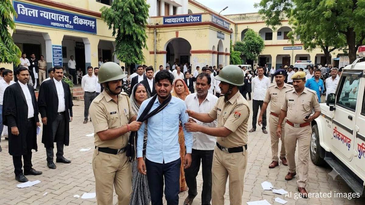 टीकमगढ़ कोर्ट परिसर में हड़कंप: पिता के हत्यारों को जमानत मिलने से आहत बेटे ने फांसी लगाने का किया प्रयास, जवानों ने बचाई जान