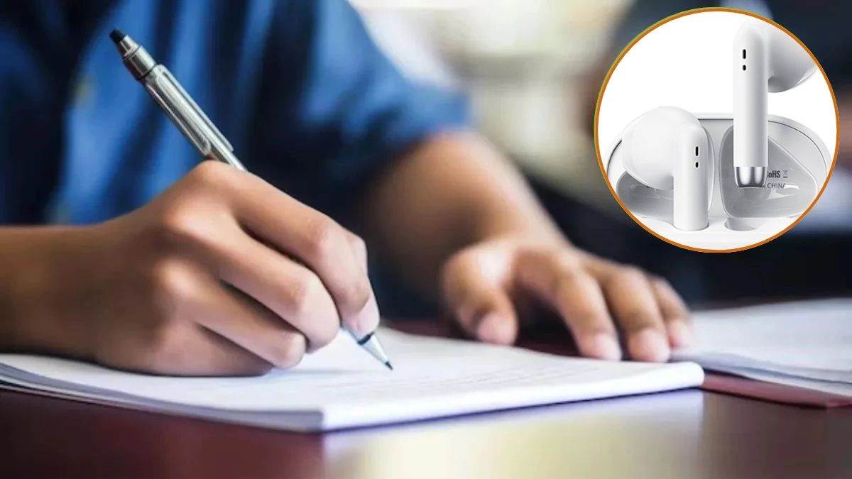 इंदौर में आयोजित दिल्ली पुलिस की भर्ती परीक्षा में Earphone से नकल करते पकड़ाया अभ्यर्थी