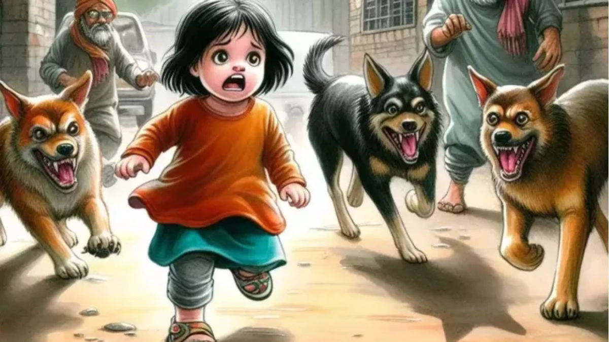 घर के बाहर खेल रही डेढ़ साल बच्ची को कुत्तों ने नोचा, सिर और चेहरे पर आए गहरे जख्म, हालत गंभीर