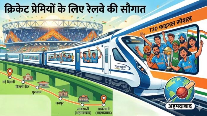 रेलवे ने क्रिकेट फैंस को दिया बड़ा तोहफा, दिल्ली से साबरमती के लिए चलेगी स्पेशल ट्रेन, पढ़ें टाइमिंग और रूट