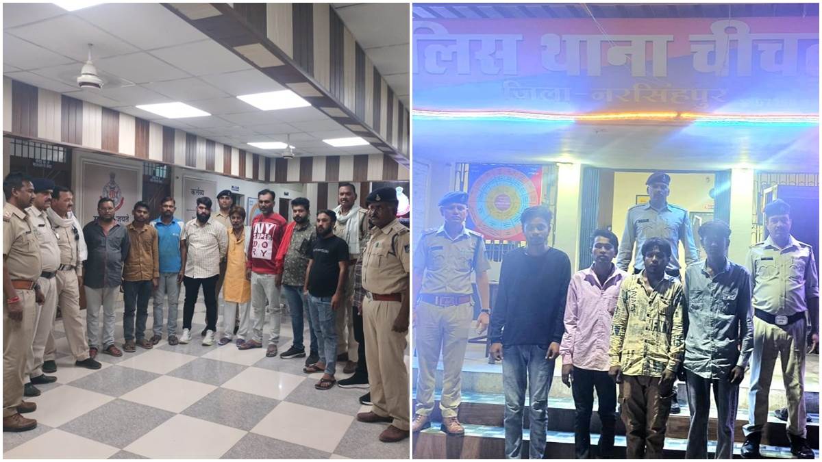 नरसिंहपुर में दो दिनों में 1013 बदमाशों की परेड, अपने हाथों से भरी जुर्म की कुंडली