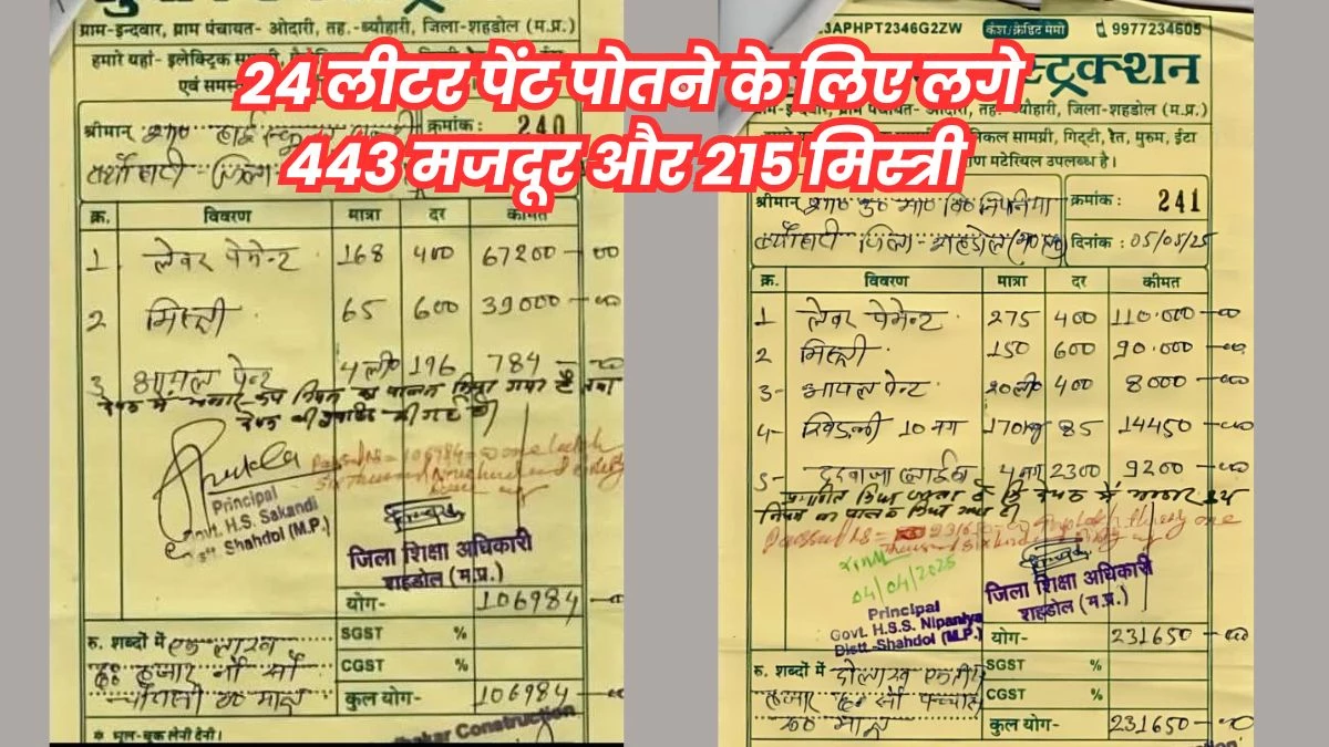 भ्रष्टाचार के रंग : शहडोल में स्कूल पुताई घोटाले में जीएसटी की चोरी भी हुई