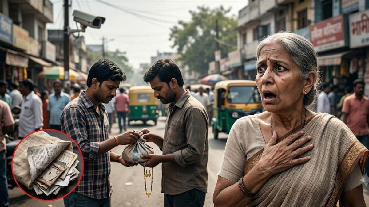 भोपाल में 500 रुपये के असली नोट दिखाकर थमा दी नकली गड्डी, ठग ने बुजुर्ग महिला उतरवाए सोने के जेवर
