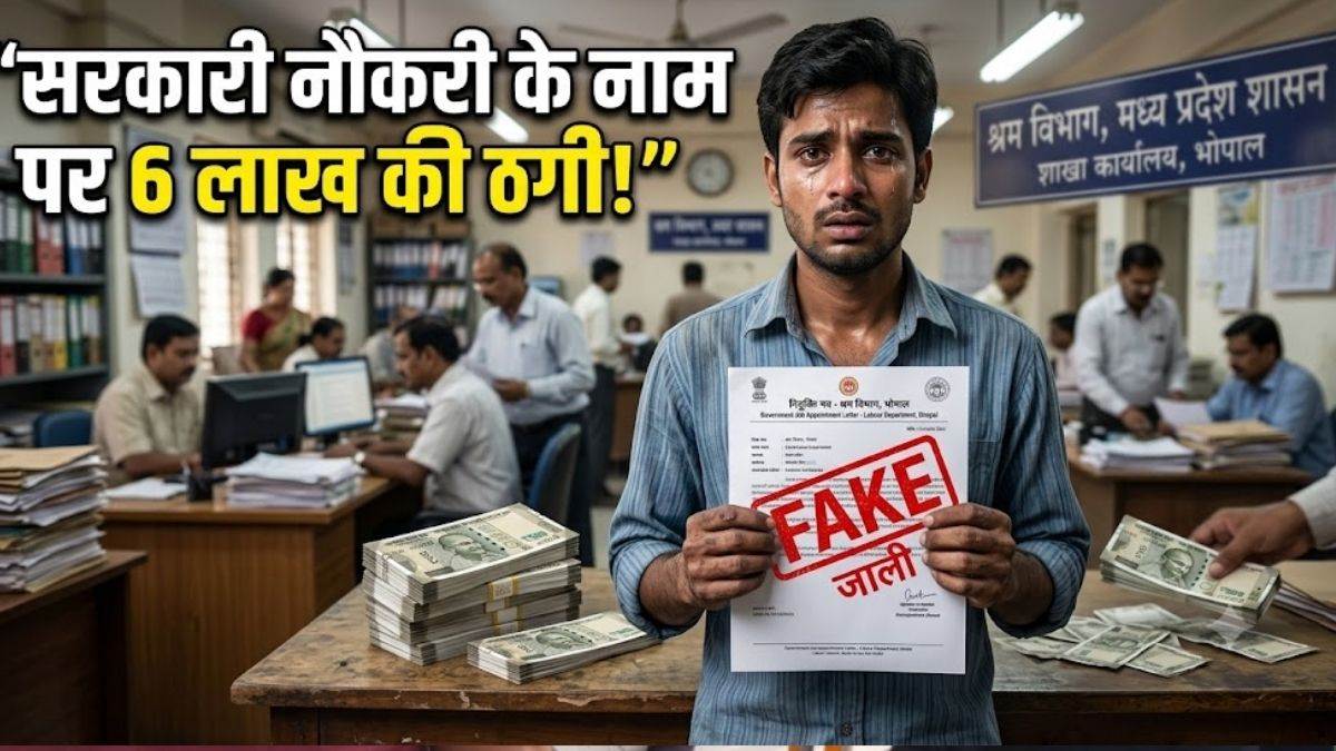 भोपाल में सरकारी नौकरी का सपना दिखाकर छह लाख की ठगी, श्रम विभाग का फर्जी नियुक्ति पत्र थमाया