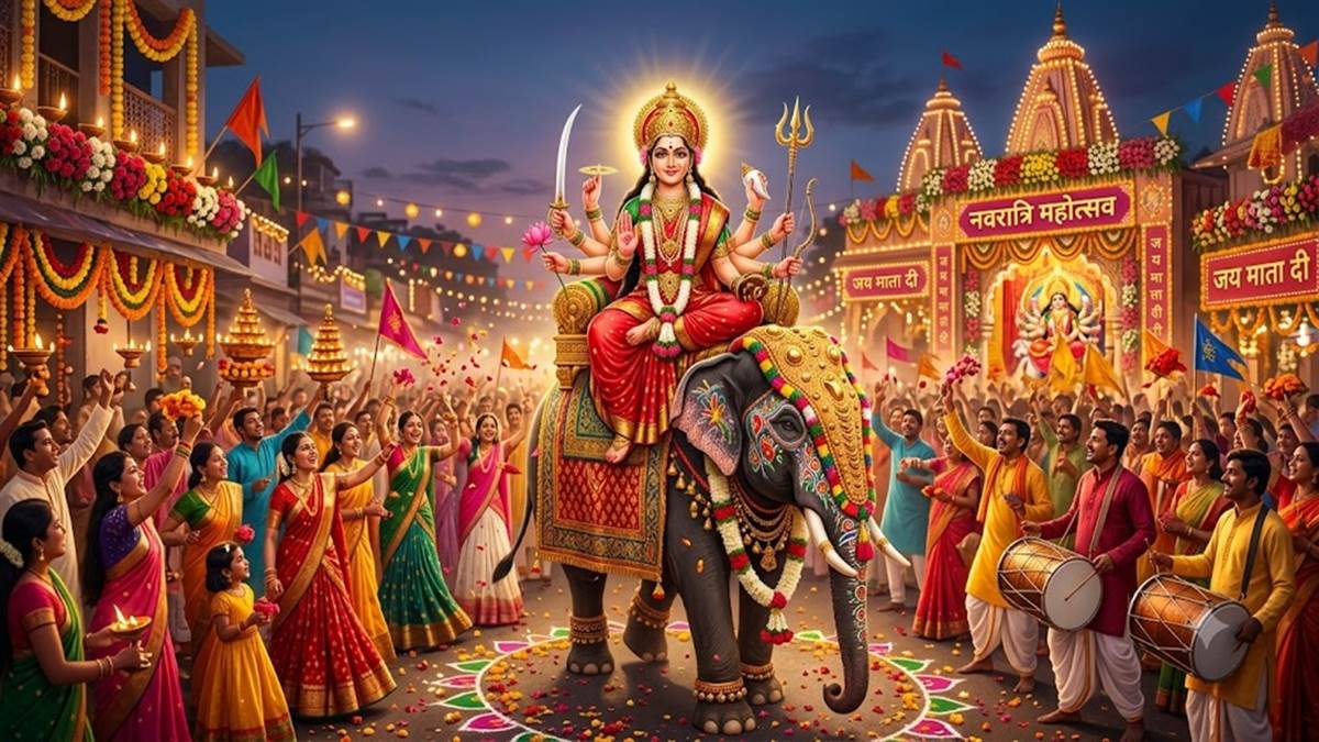 11 अक्‍टूबर से शारदीय नवरात्र, सुख समृद्धि देने हाथी पर सवार होकर आएंगी मातारानी