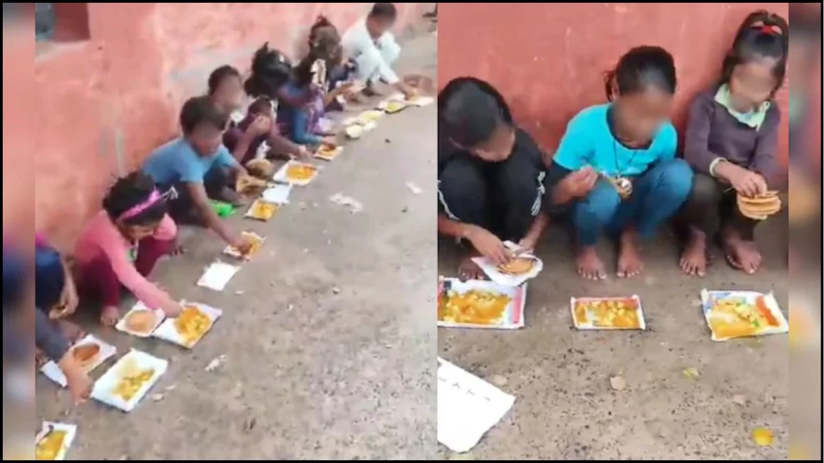 MP के स्कूल की शर्मनाक तस्वीर... बर्तन ना धोने पड़ें, इसलिए रद्दी के कागज पर बच्चों को परोसा मिड-डे मील, Video वायरल