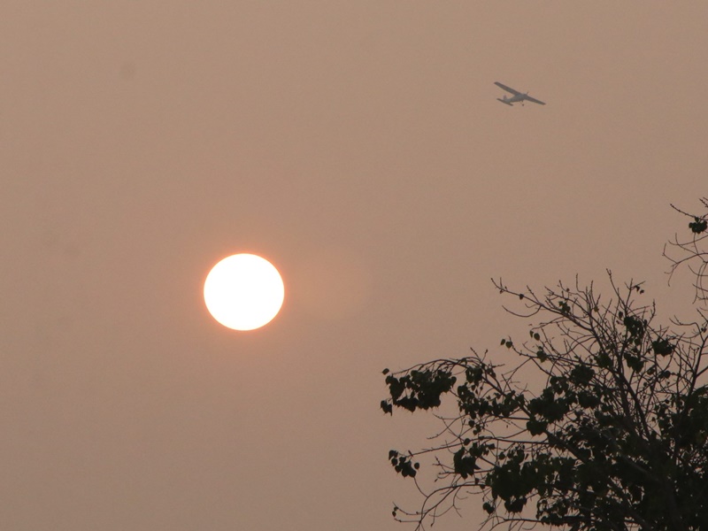 धुंध के आगोश में इंदौर, सुबह 1500 मीटर तक रही दृश्यता