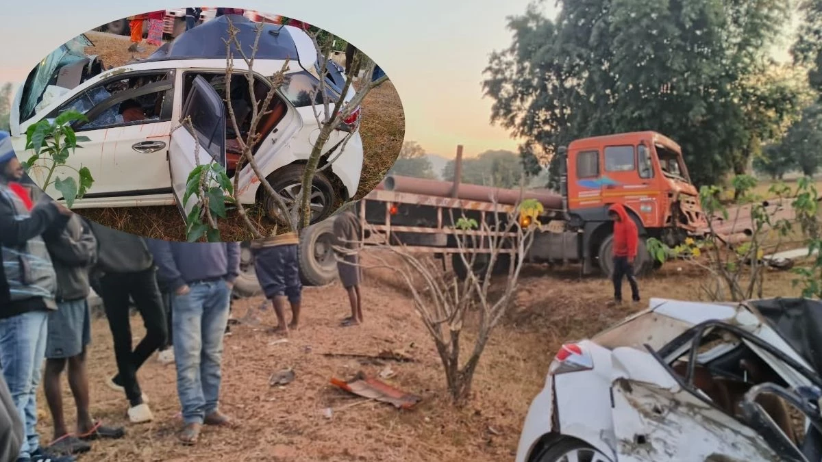 छत्तीसगढ़ में खड़े ट्रेलर से जाकर टकराई कार, पांच लोगों की मौके पर मौत