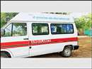 Ambulance in Indore: Ambulance of donation for four years near forest department in Indore