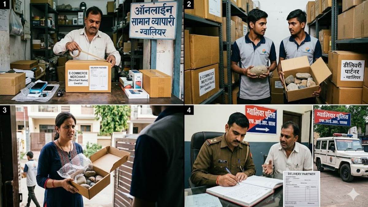 ग्वालियर में ऑनलाइन डिलीवरी में फर्जीवाड़ा: घड़ियों की जगह बॉक्स में भरे पत्थर, डिलीवरी करने वाले दो युवकों पर एफआईआर