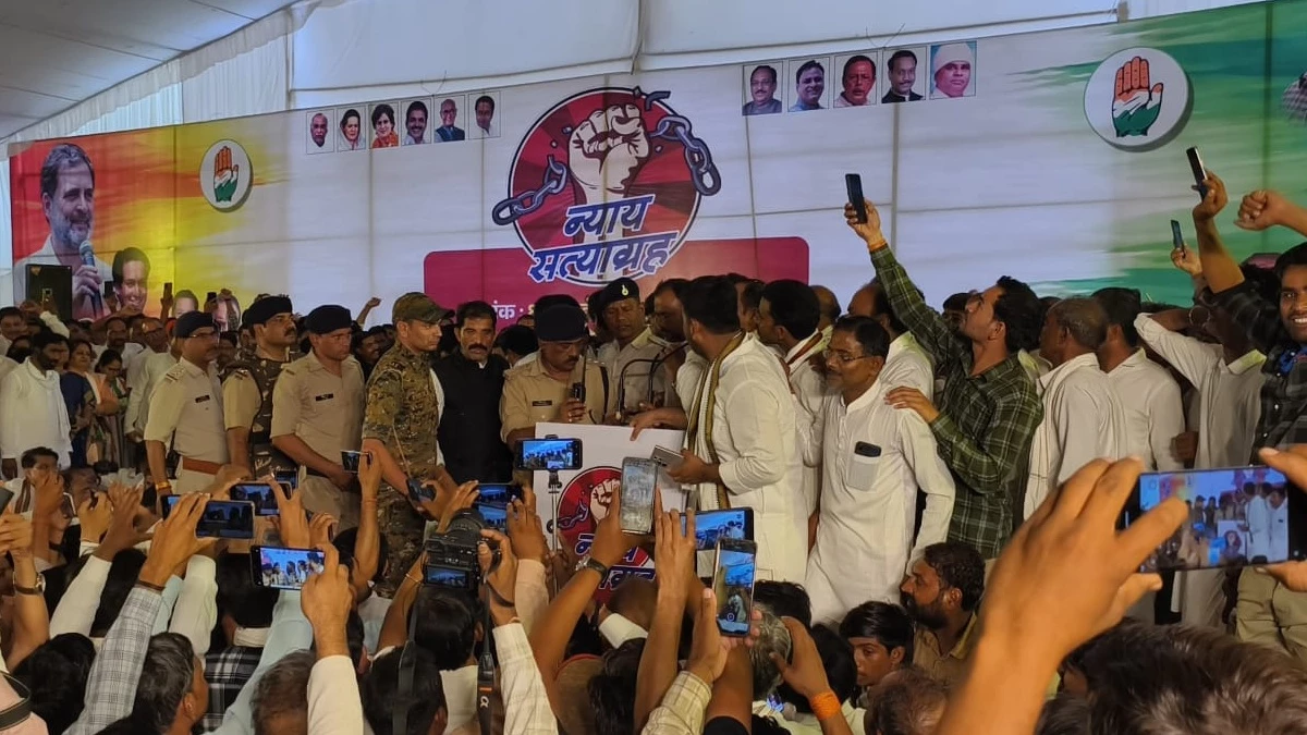 MP News: सत्याग्रह के मंच से जीतू पटवारी, उमंग सिंघार, दिग्विजय और जयवर्धन गिरफ्तार