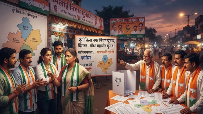 भिलाई में चुनावी हलचल  : महापौर पद के लिए दावेदार सक्रिय, भाजपा-कांग्रेस ने शुरू की रणनीतिक तैयारियां