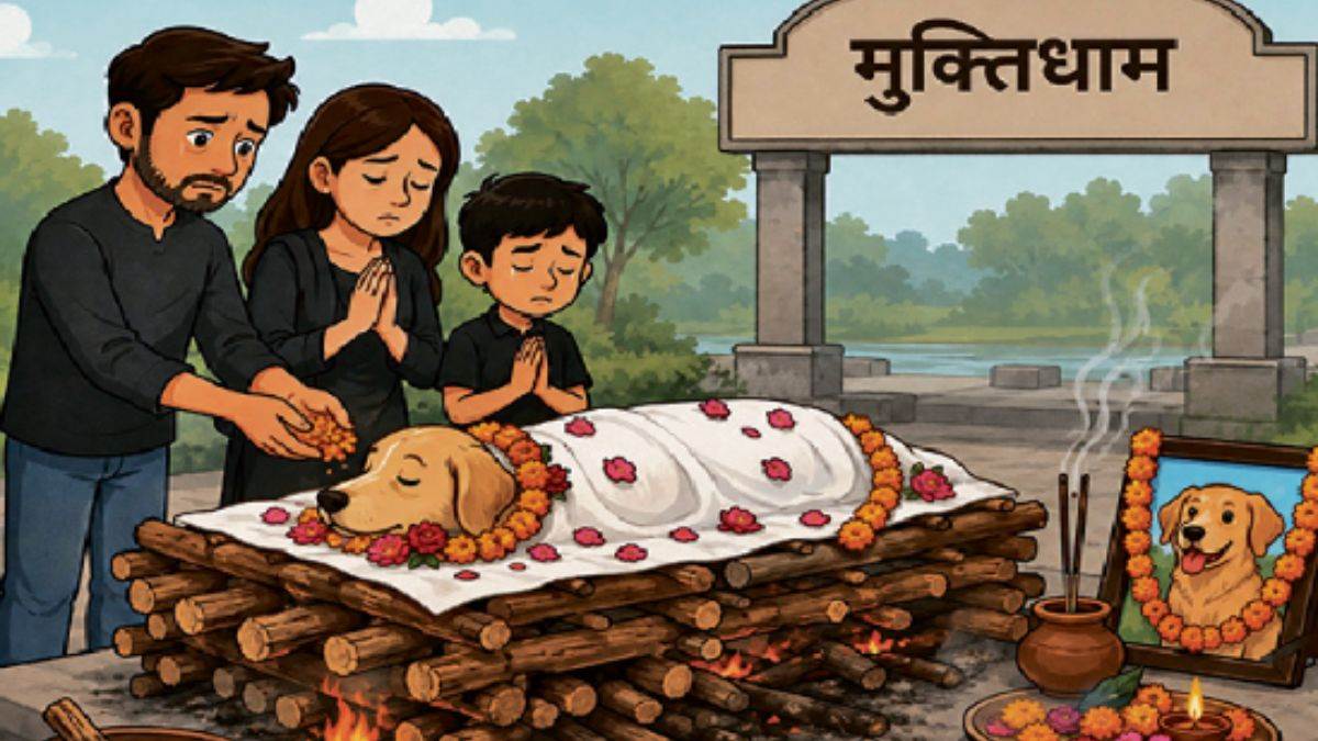 मुक्तिधाम में इंसान की जगह कुत्ते का कर दिया अंतिम संस्कार, भड़के लोग, पार्षद की शिकायत पर पुलिस जांच शुरू