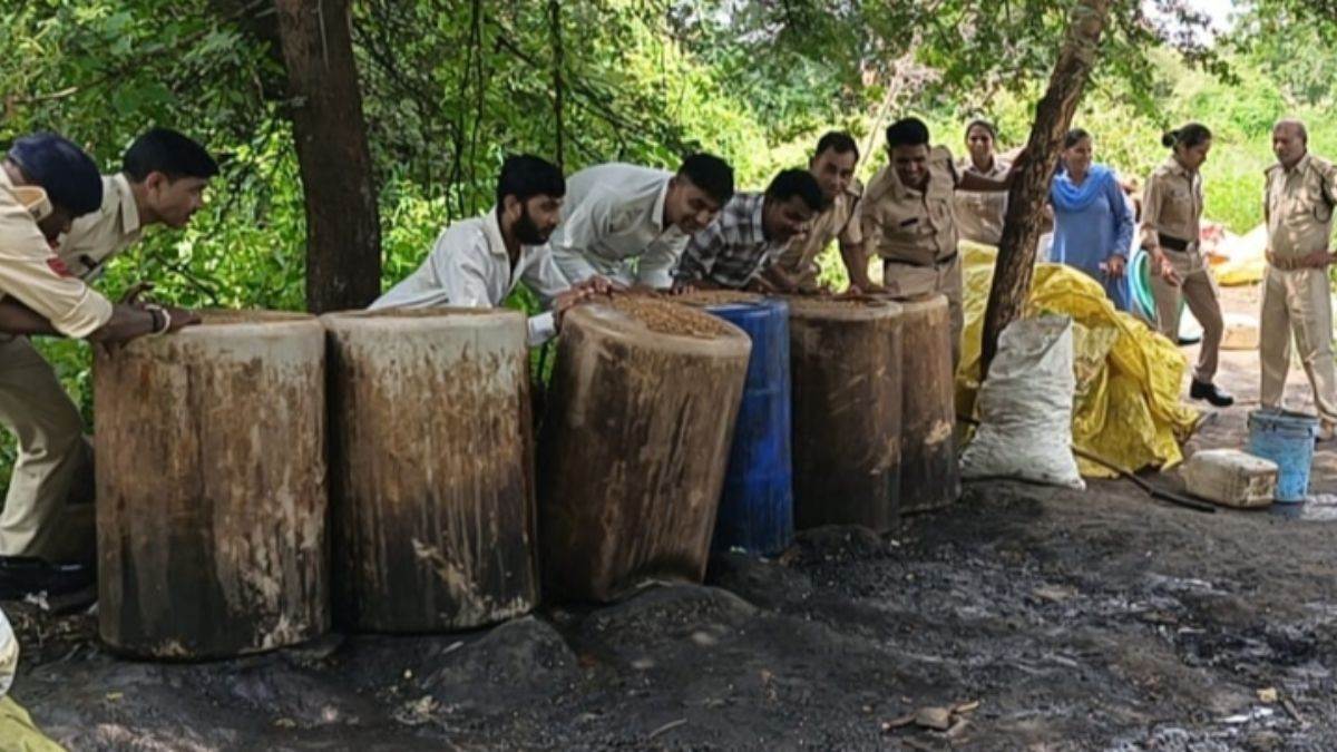 बड़वानी में 370.6 लीटर अवैध शराब जब्त, 33 आरोपी गिरफ्तार, 9.10 लाख का महुआ लहान किया नष्ट