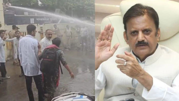 भोपाल में इंटर्न डॉक्टरों पर वाटर कैनन के मामले ने पकड़ा तूल, उप मुख्यमंत्री ने दिए निष्पक्ष जांच के आदेश