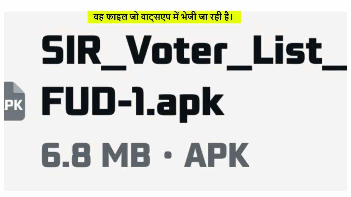 SIR के नाम पर फर्जी वोटर लिस्ट APK से साइबर हमला, आयोग ने दी चेतावनी
