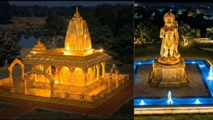 महू में आकार ले रहा रुद्राक्ष लोक, 51 फीट ऊंची खड़े हनुमानजी की मूर्ति होगी स्थापित
