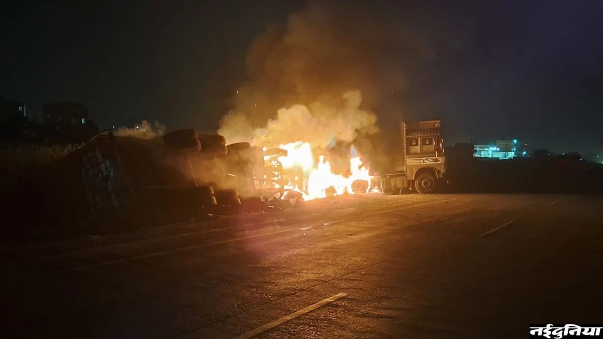 Raipur News: बिलासपुर बायपास पर भीषण सड़क हादसा, तीन ट्रकों टकराने से लगी आग; दो ड्राइवर घायल