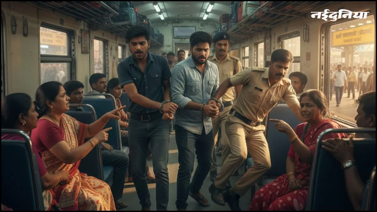रेलवे के जनरल कोच में गुंडागर्दी... युवती के साथ तीन युवकों ने की छेड़छाड़, पुलिस ने दो को दबोचा, एक फरार