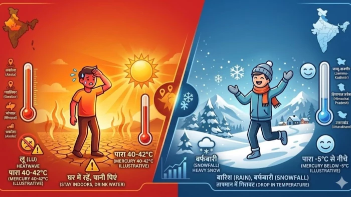 March Weather Forecast: एमपी-राजस्थान में लू, पहाड़ों पर बर्फबारी... क्या है मौसम विभाग का अलर्ट?