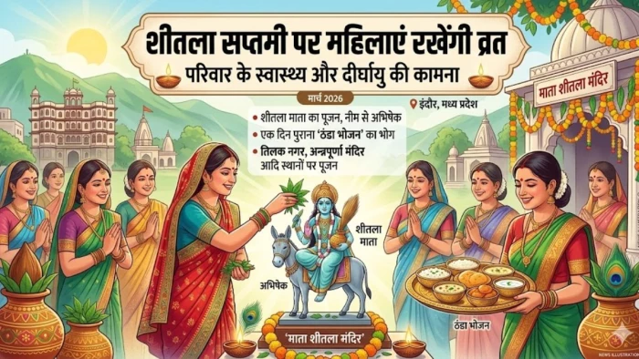 शीतला सप्तमी पर महिलाएं रखेंगी व्रत, परिवार की खुशहाली के लिए होगा पूजन