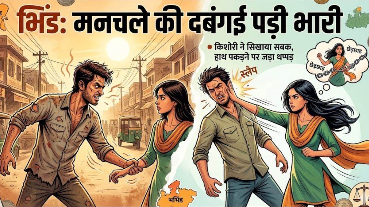 भिंड: मनचले की दबंगई पड़ी भारी! किशोरी का पीछा कर पहुंचा घर, हाथ लगाने पर लड़की ने जड़ा थप्पड़