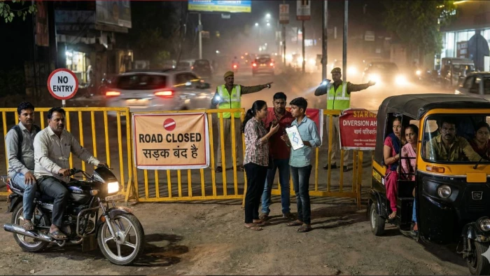 Gwalior में आज से नाका चंद्रवदनी से झांसी रोड थाना तक सात दिन यातायात बंद, लगाना होगा लंबा चक्कर