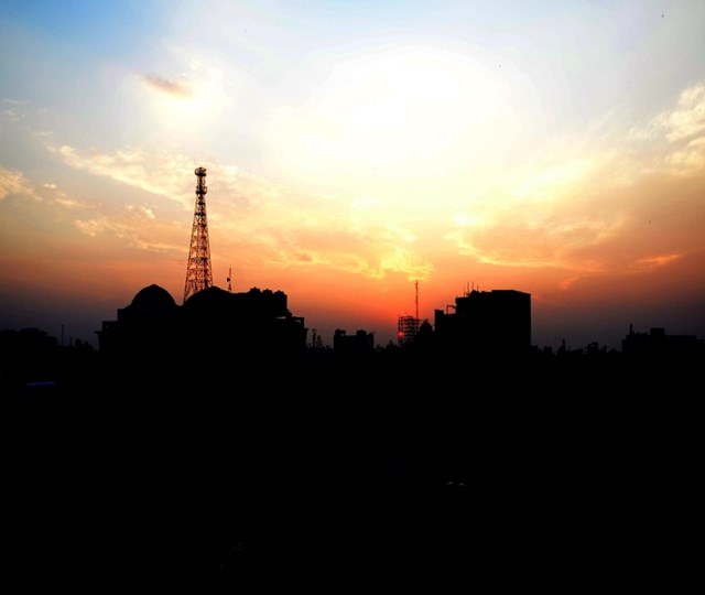 छत्तीसगढ़ की राजधानी रायपुर में ढलती शाम