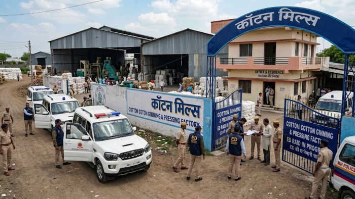 बड़वानी में कारोबारी तायल बंधुओं के ठिकानों पर ईडी ने मारा छापा, बंगले और जिनिंग फैक्ट्री में कार्रवाई कर रही टीम