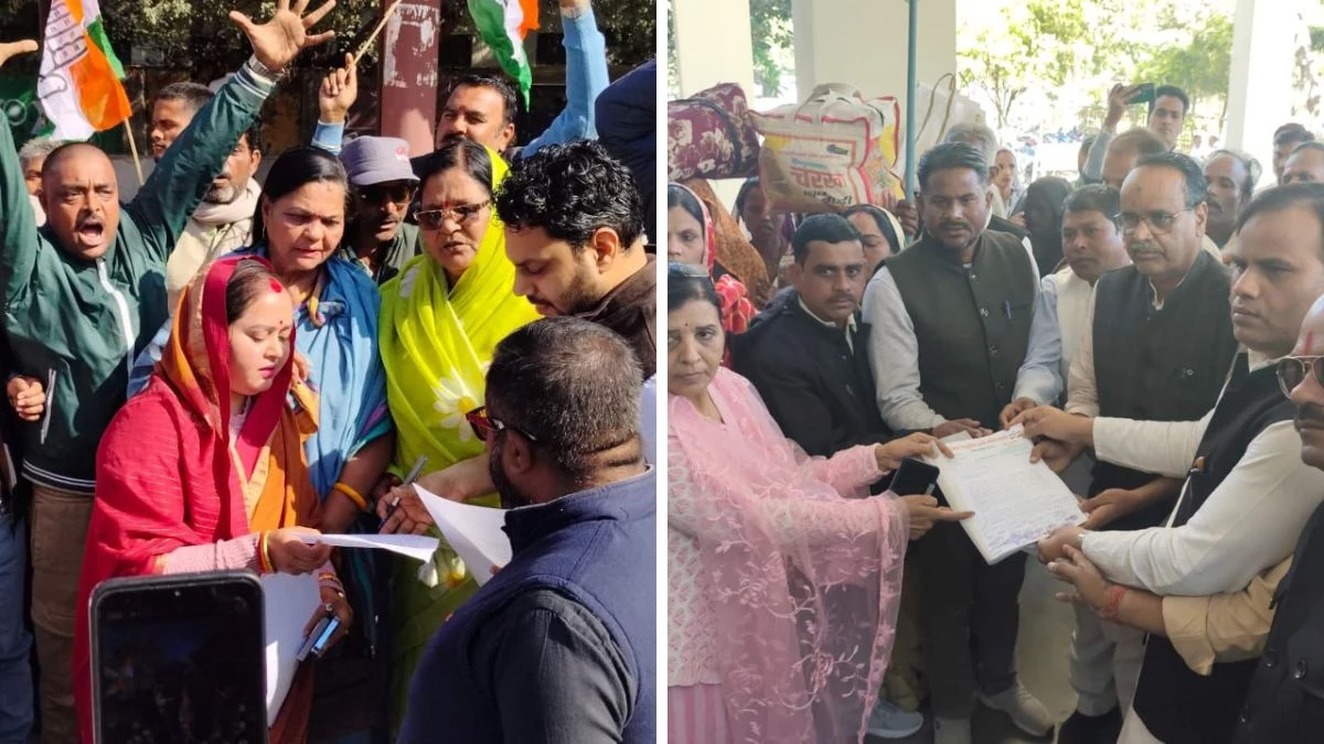 भोपाल में BJP मंत्री प्रतिमा बागरी के आवास में घुसे कांग्रेस कार्यकर्ता, नेम प्लेट पर कालिख पोती; इस्तीफे की मांग तेज