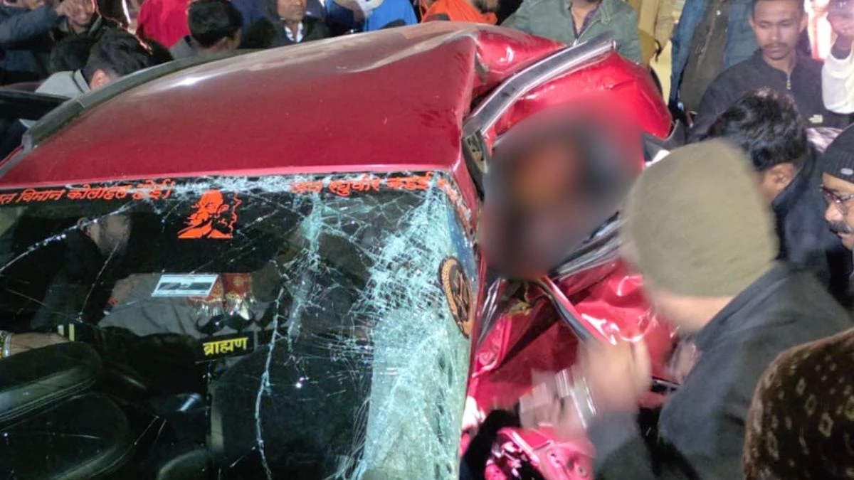 Bar से निकलकर दोस्तों के साथ होटल जा रहे युवक-युवती की एक्सीडेंट में मौत, हाइवा से टकाई तेज रफ्तार कार