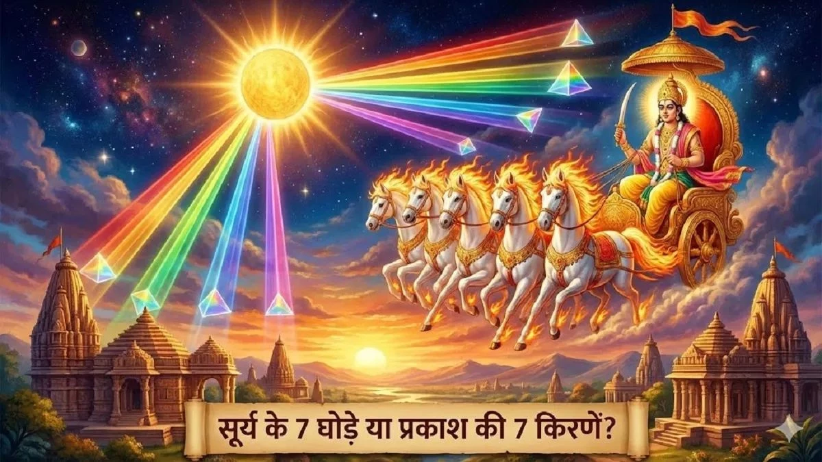 आखिर क्यों 7 घोड़ों के रथ पर ही सवार होते हैं सूर्य देव? जानें इसके पीछे का धार्मिक और वैज्ञानिक रहस्य