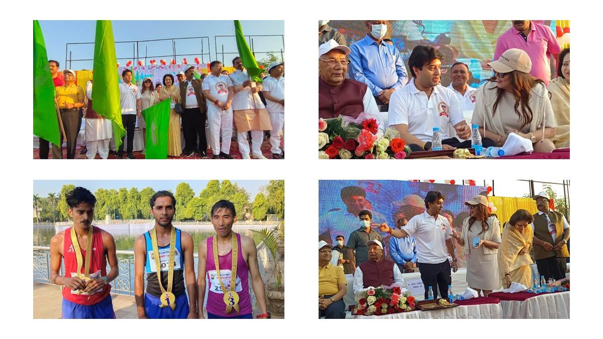 Marathon race in Gwalior: मैराथन दौड़ में महिला वर्ग में अलीगढ़ की सोनम चौधरी और पुरुष वर्ग में भोपाल के उपेंद्र पाल विजयी