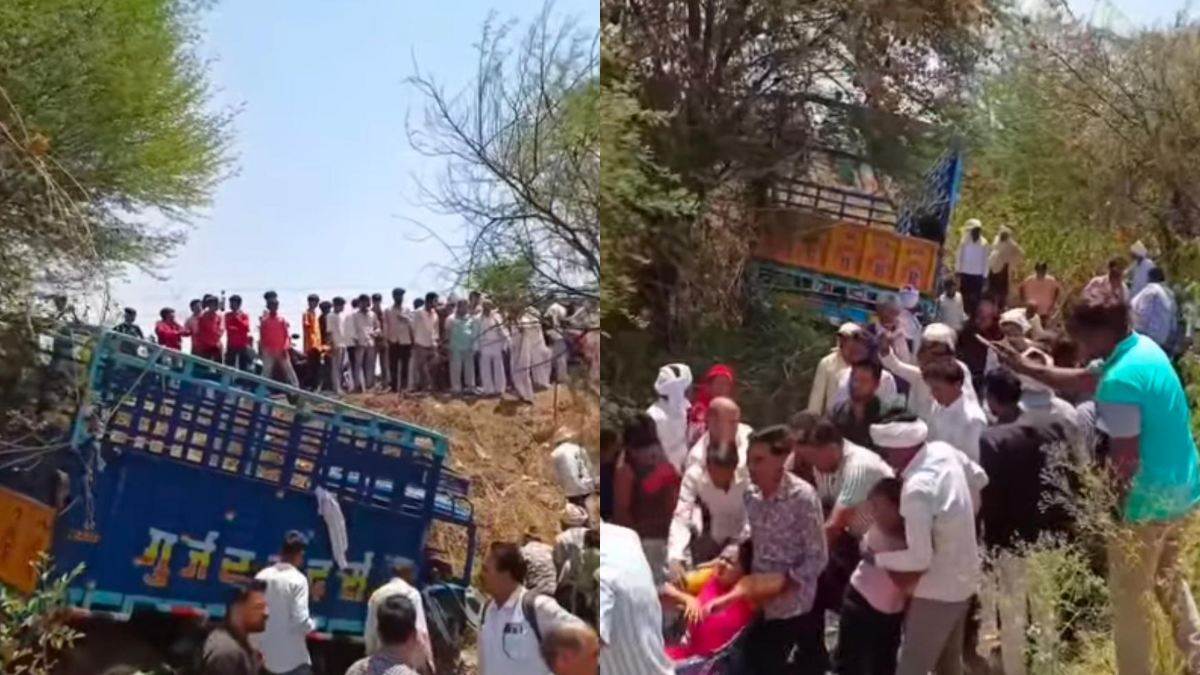 ओंकारेश्वर में खुशियां मातम में बदली, ओवरटेक के चक्कर में खाई में गिरा वाहन, 2 की मौत, 36 घायल