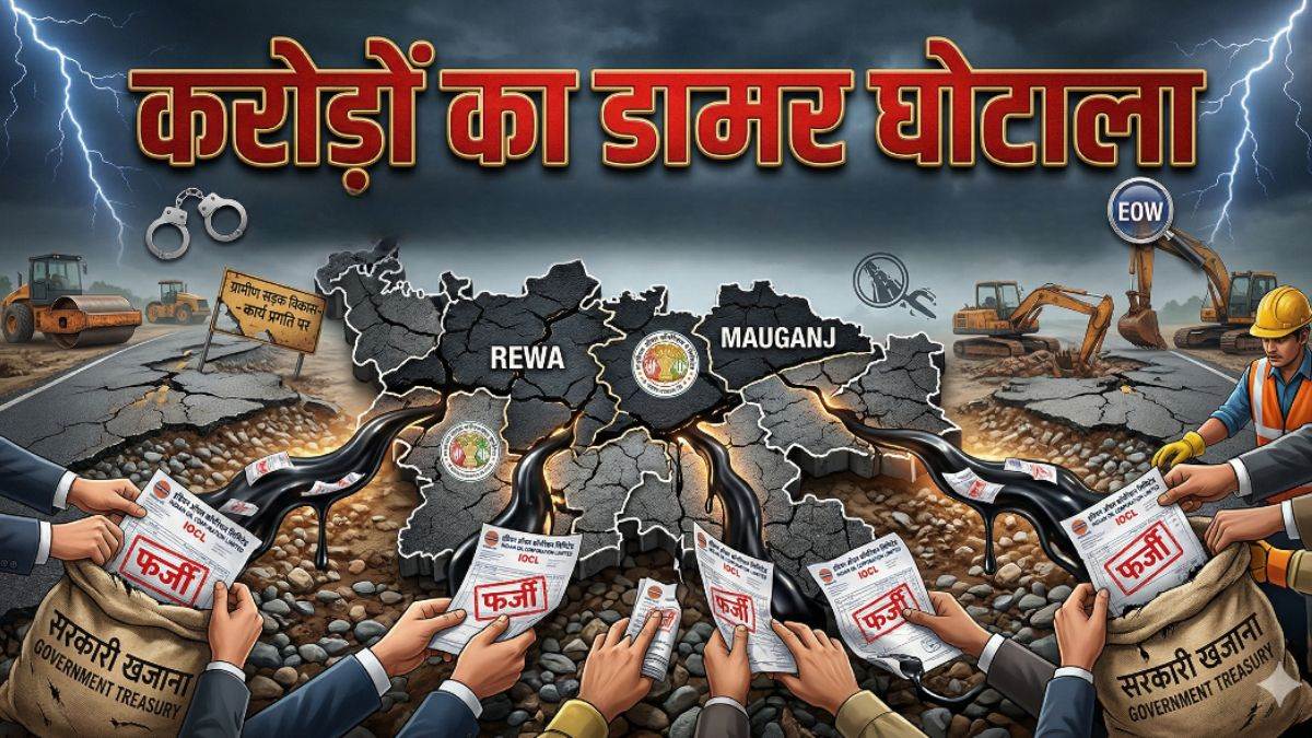 रीवा और मऊगंज में करोड़ों का डामर घोटाला, फर्जी इनवॉइस लगाकर डकारे 18 करोड़, EOW ने 44 पर दर्ज किया केस