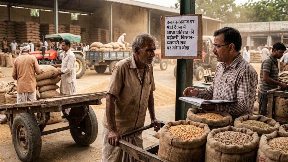 दलहन-अनाज पर मंडी टैक्स में आधा प्रतिशत की बढ़ोतरी, किसान-व्यापारी सब पर  बढ़ेगा बोझ