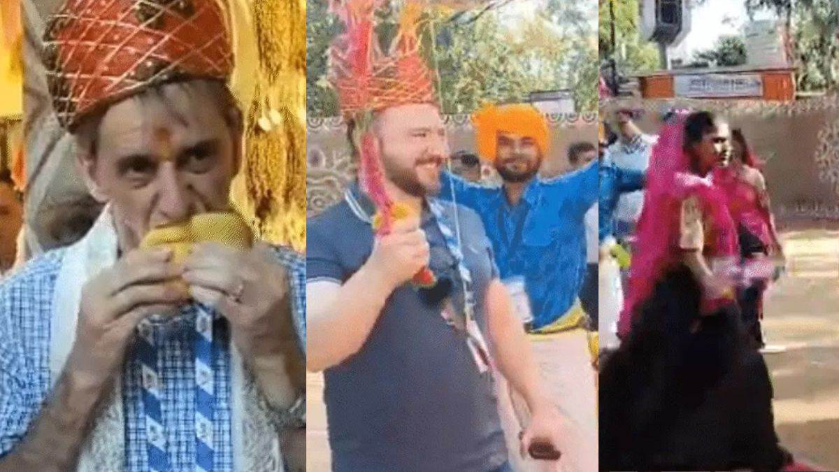 इंदौर में दिखा ब्रिक्स डेलिगेट्स का देसी अंदाज: लोक गीतों पर जमकर नाचे विदेशी मेहमान, आम का चखा स्वाद