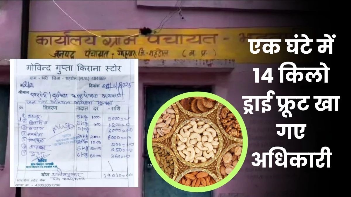 शहडोल में एक और कारनामा... एक घंटे में 14 किलो ड्राई फ्रूट खा गए अधिकारी