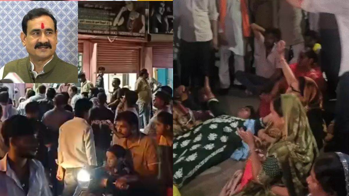 दतिया में नरोत्तम मिश्रा का टिकट कटने के बाद हंगामा, जिला अध्यक्ष समेत पार्षदों का इस्तीफा; ग्वालियर-झांसी हाईवे जाम